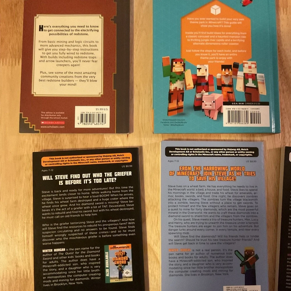 Minecraft Video Game Book Collection Lot of 6